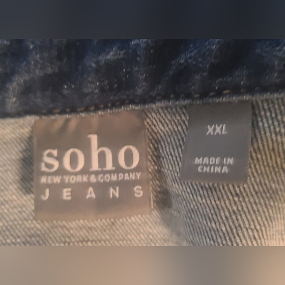 New York & Company Size XXL Dark Blue Jean Jacket - EXCELLENT CONDITION - Picture 2 of 8